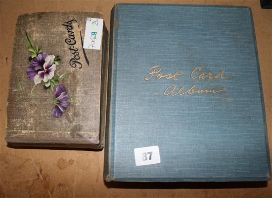Two albums of postcards, humourous etc.